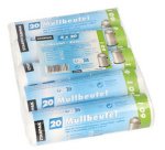 Sac poubelle HDPE, 60 litres, blanc