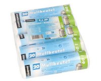 Sac poubelle HDPE, 60 litres, blanc