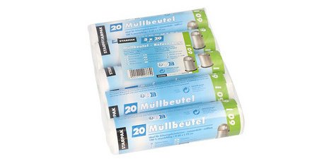 Sac poubelle HDPE, 60 litres, blanc