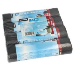 Vuilniszakken voor afvalcontainers, zwart, 240 liter