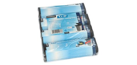 Sac pour conteneur à ordures, noir, 120 litres