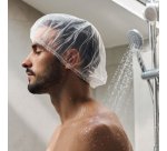 Bonnet de douche PE, taille: 530mm, transparent