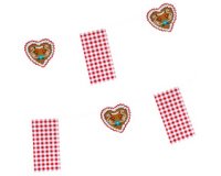 Guirlande de drapeaux 'Chalet', rouge / blanc