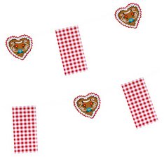 Guirlande de drapeaux 'Chalet', rouge / blanc