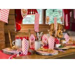 Guirlande de drapeaux 'Chalet', rouge / blanc