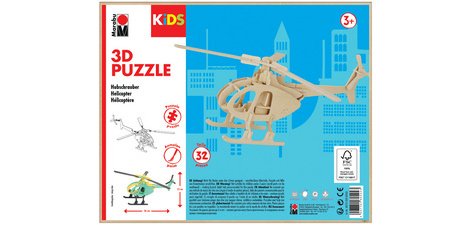 KiDS Puzzle 3D 'Hélicoptère', 32 pièces