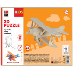 KiDS Puzzle 3D 'Avion biplan', 25 pièces