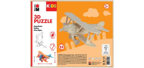 KiDS Puzzle 3D 'Avion biplan', 25 pièces