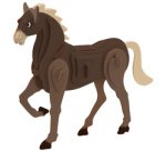 KiDS Puzzle 3D 'Cheval', 30 pièces