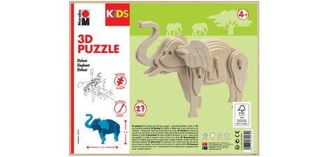 KiDS Puzzle 3D 'Eléphant', 27 pièces