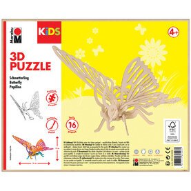 KiDS Puzzle 3D 'Papillon', 16 pièces