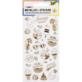 Autocollant métallisé Summer Loving, feuille: 95x175mm
