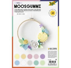Gommette en mousse PASTEL, non autocollant 10 feuilles