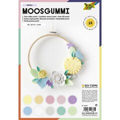 Gommette en mousse PASTEL, non autocollant 10 feuilles