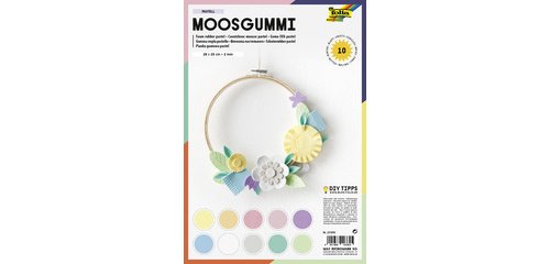 Gommette en mousse PASTEL, non autocollant 10 feuilles