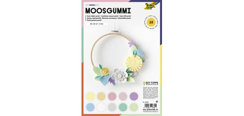 Gommette en mousse PASTEL, non autocollant 10 feuilles