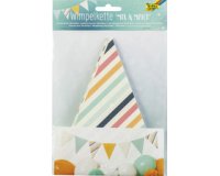 Guirlande de fanions 'Mix & Match', en carton imprimé