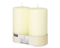 Bougie cylindrique 'Ivory', diamètre: 80 mm, ivoire