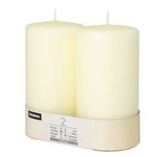 Bougie cylindrique 'Ivory', diamètre: 80 mm, ivoire