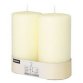 Bougie cylindrique "Ivory", pack de 2