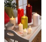 Bougie cylindrique 'Ivory', diamètre: 80 mm, ivoire