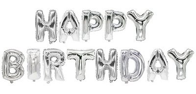 'Happy Birthday' foil balloon set