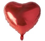 Ballon en film 'Coeur', diamètre: 450 mm, rouge