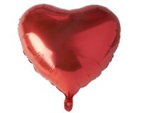 Ballon en film 'Coeur', diamètre: 450 mm, rouge