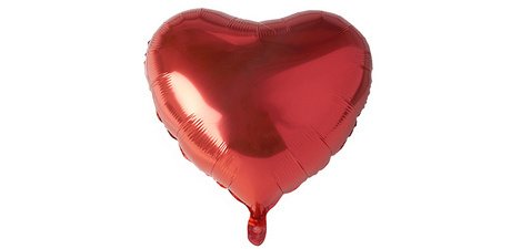 'Heart' film balloon, diameter: 450 mm, red