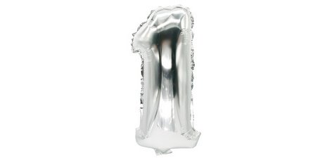 Ballon en film 'Chiffres', chiffre: 1, argent