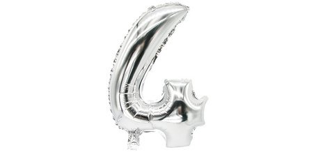 Ballon en film 'Chiffres', chiffre: 4, argent