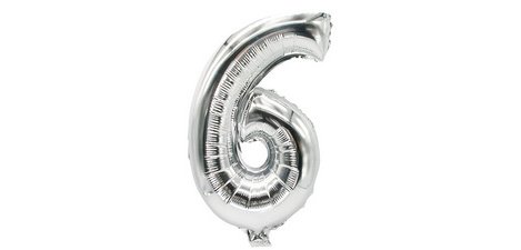 Ballon en film 'Chiffres', chiffre: 6, argent