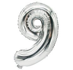 Ballon en film 'Chiffres', chiffre: 9, argent