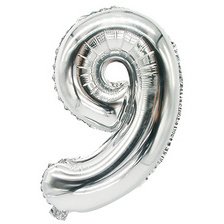 Ballon en film 'Chiffres', chiffre: 9, argent