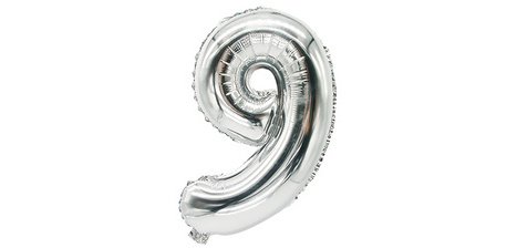 Ballon en film 'Chiffres', chiffre: 9, argent