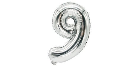 Ballon en film 'Chiffres', chiffre: 9, argent