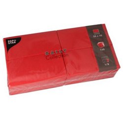 Serviette bistrot, 320 x 320 mm, 3 couches, rouge