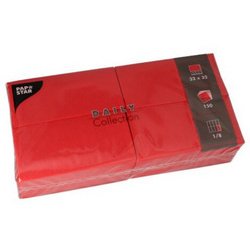 Serviette bistrot, 320 x 320 mm, 3 couches, rouge