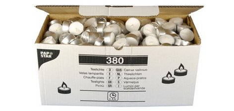 Bougie chauffe-plat, diamètre: 38 mm, blanc, vrac