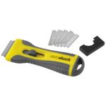 Grattoir à vitres, poignée softgrip, jaune/gris