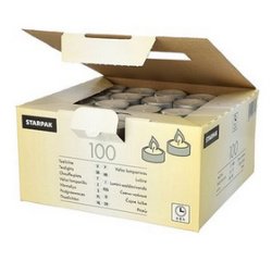 Bougie chauffe-plat, diamètre: 38 mm, blanc