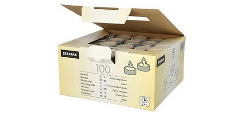 Bougie chauffe-plat, diamètre: 38 mm, blanc