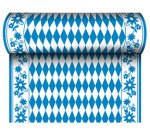 Chemin de table 'Bleu/Blanc', (l)400 x (L)24 m