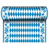 Chemin de table 'Bleu/Blanc', (l)400 x (L)24 m