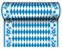 Chemin de table 'Bleu/Blanc', (l)400 x (L)24 m