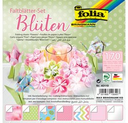 Feuille de papier à plier FLEURS, 170 feuilles