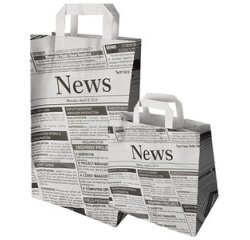 Sac en papier 'Newsprint', 200 x 100 x 360 mm