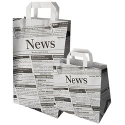Sac en papier 'Newsprint', 200 x 100 x 360 mm