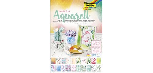 Bloc de papier à motifs 'Aquarelle', 240 x 340 mm