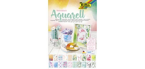 Bloc de papier à motifs 'Aquarelle', 240 x 340 mm